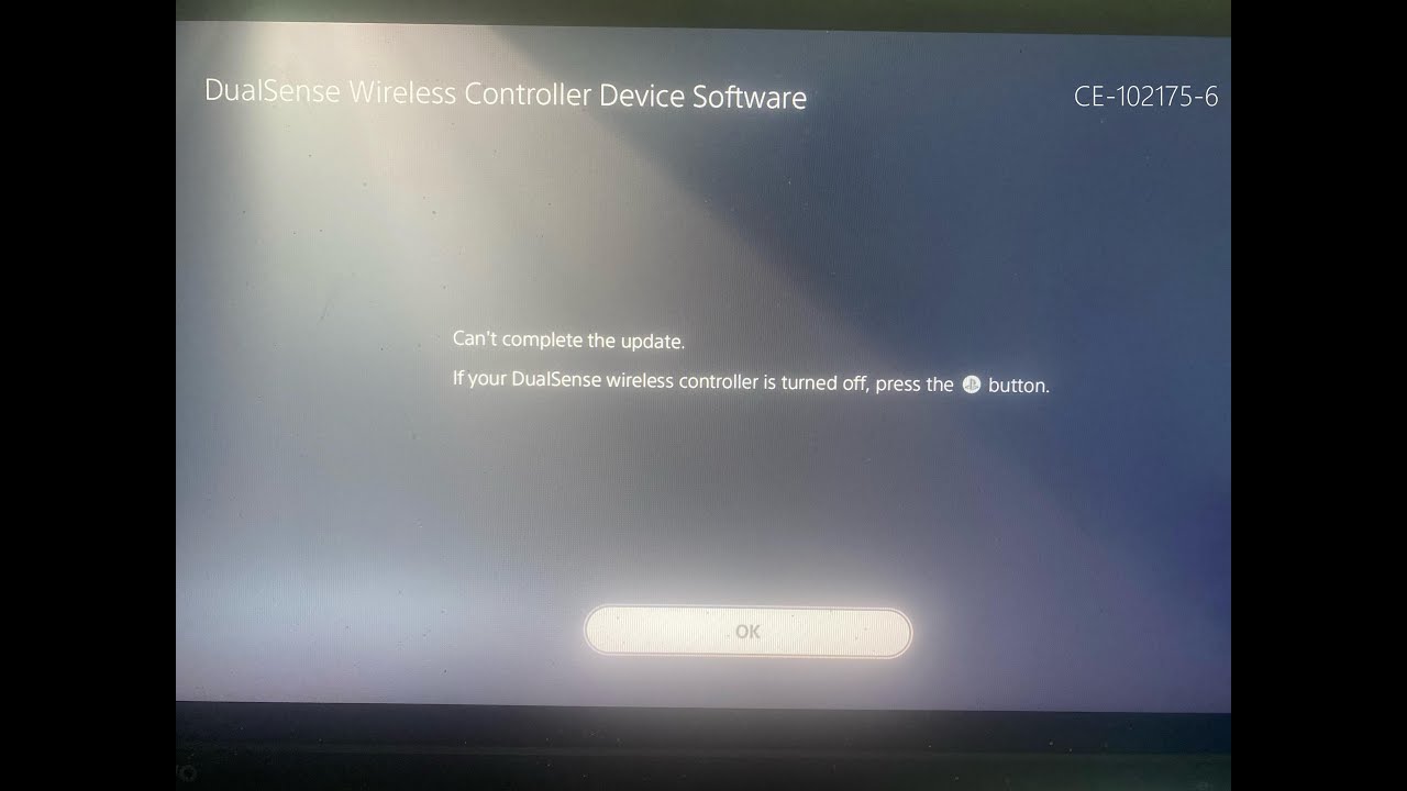 Fixed PS5 Controller Update Error Code CE-102175-6 | DualSense Can&rsquo;t complete the update