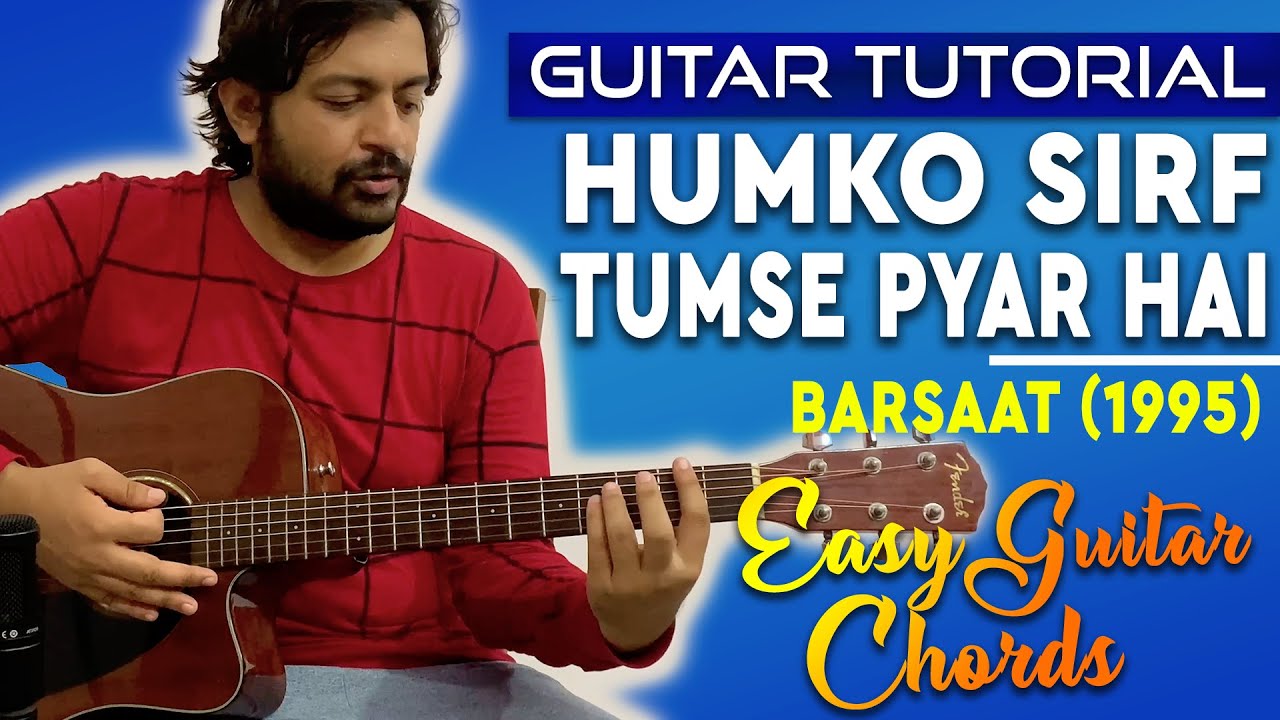 Humko Sirf Tumse Pyar Hai Guitar Tutorial | Easy Guitar Lesson | Chords | Barsaat | Pickachord