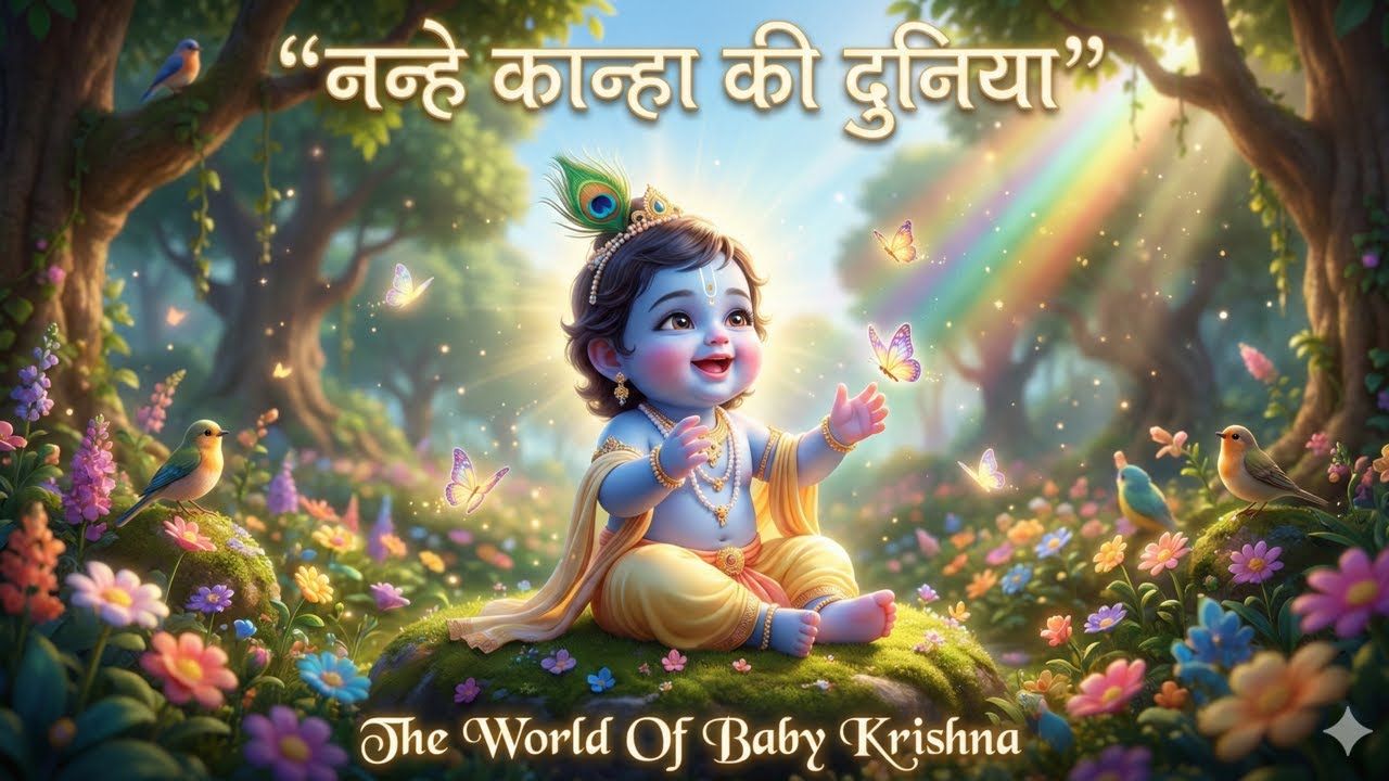 नन्हे कृष्ण की प्यारी लीला 🦚 | Bal Krishna Cute Leela | Kids Devotional #youtube #youtubevideo