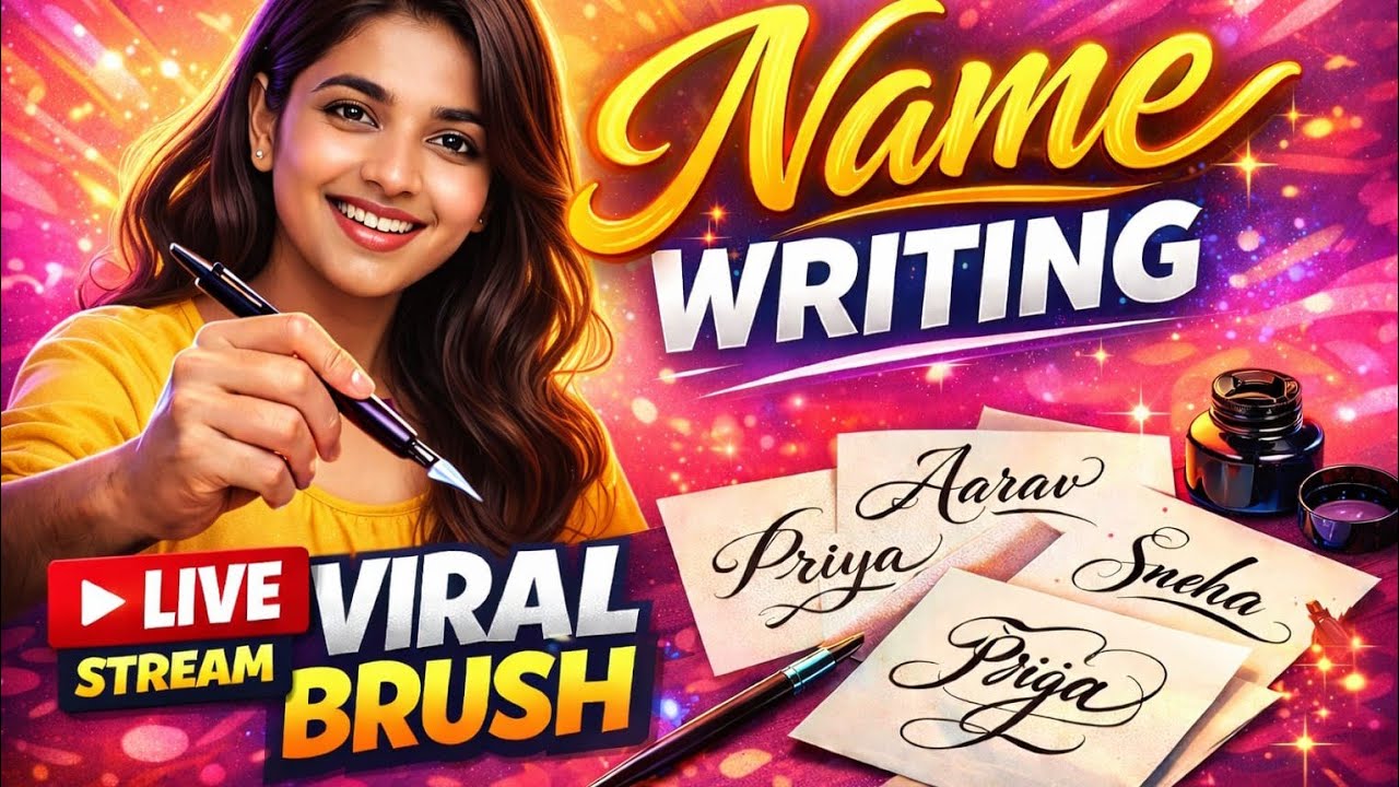 LIVE NAME WRITING ✍️ I|CODE GAME 🎮 || #nameart​ #liveartshort​ #namewritinglive​ #calligraphyart