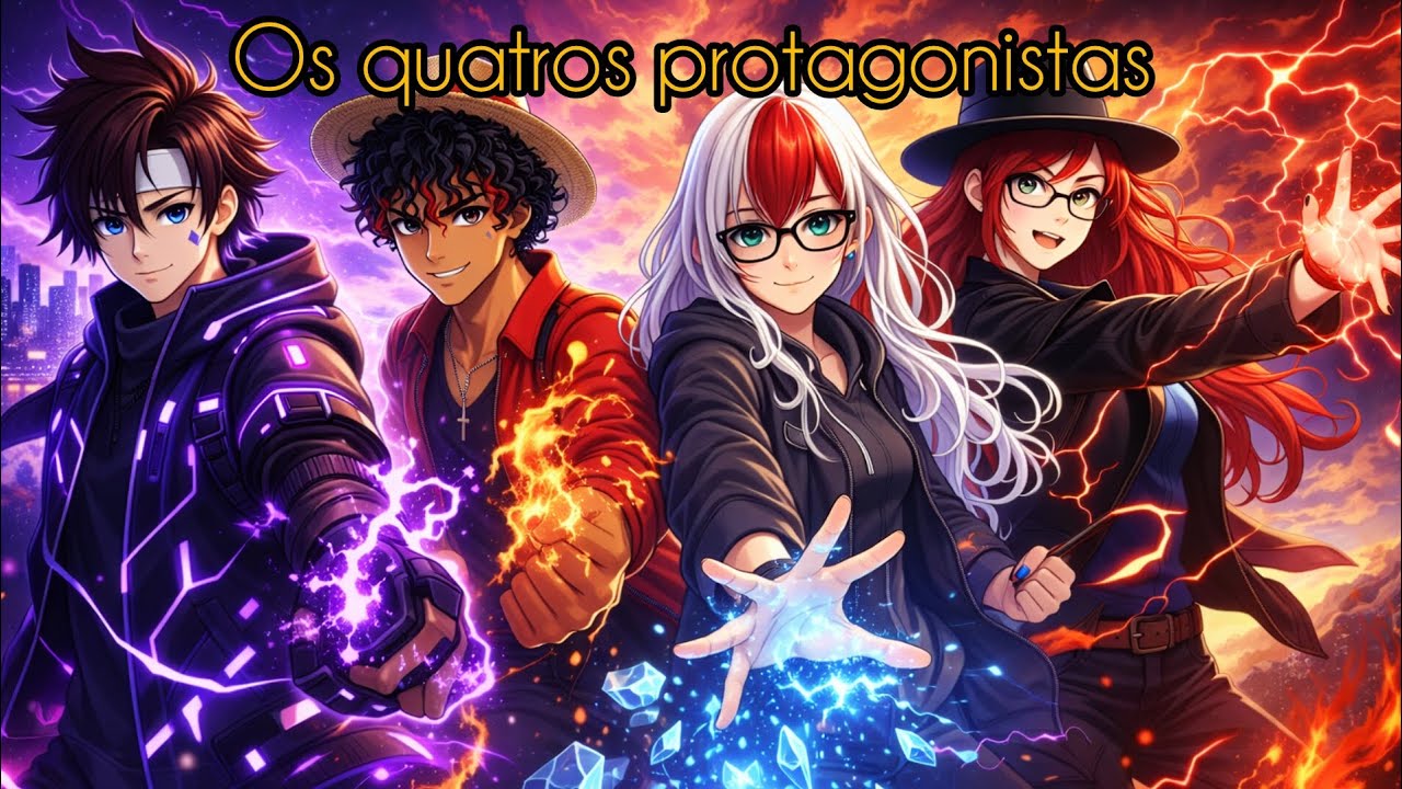 Quatro protagonistas:música do anime universo fight 