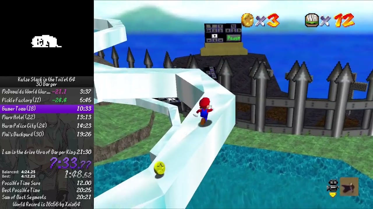 [SPEEDRUN] Katze Stuck in the Toilet 30 Burger 