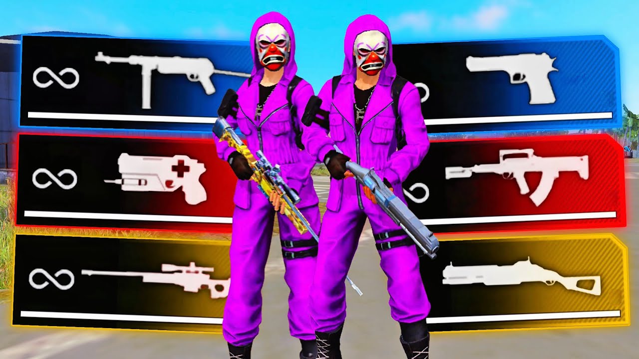 RETO: USAMOS UN ARMA DE CADA COLOR EN FREE FIRE 😎