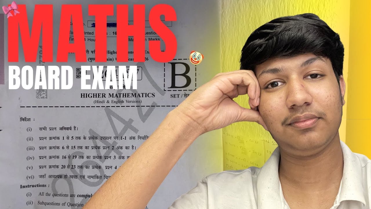 Maths Board Exam 😨 | Honest Review + Marks Expectation