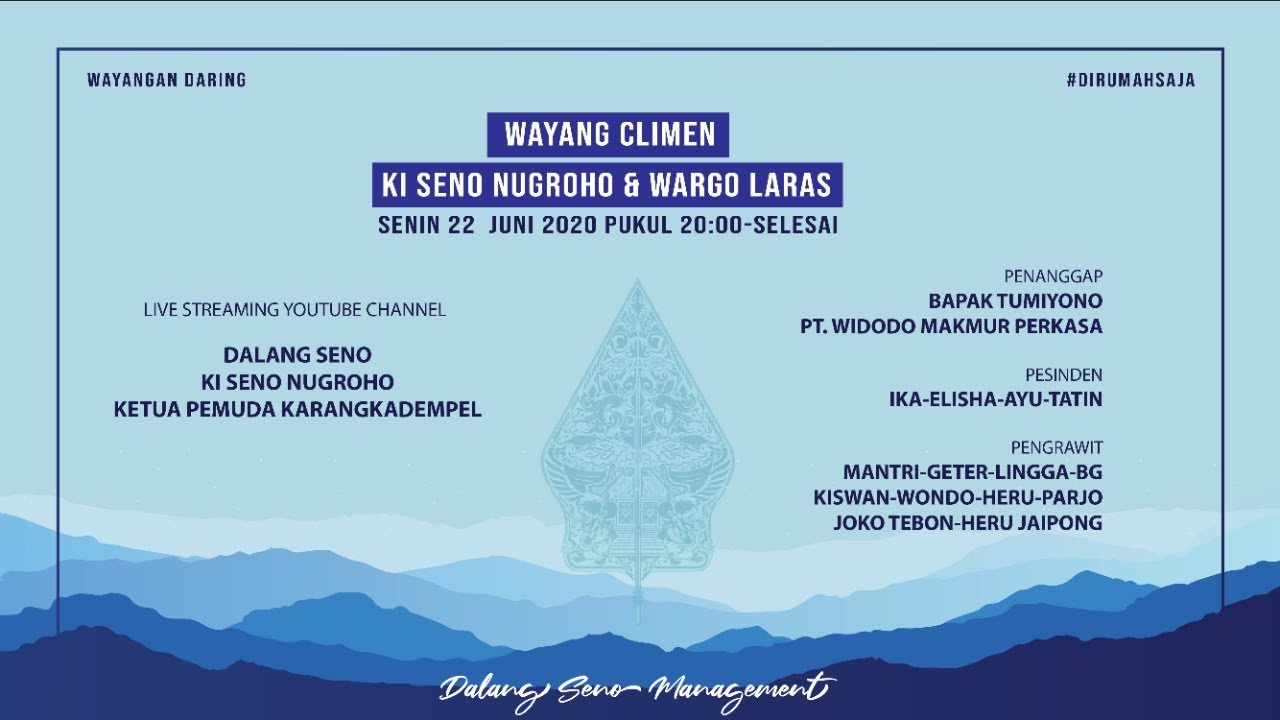 #LiveStreaming Wayang Climen Ki Seno Nugroho - BOMA NGRAMAN