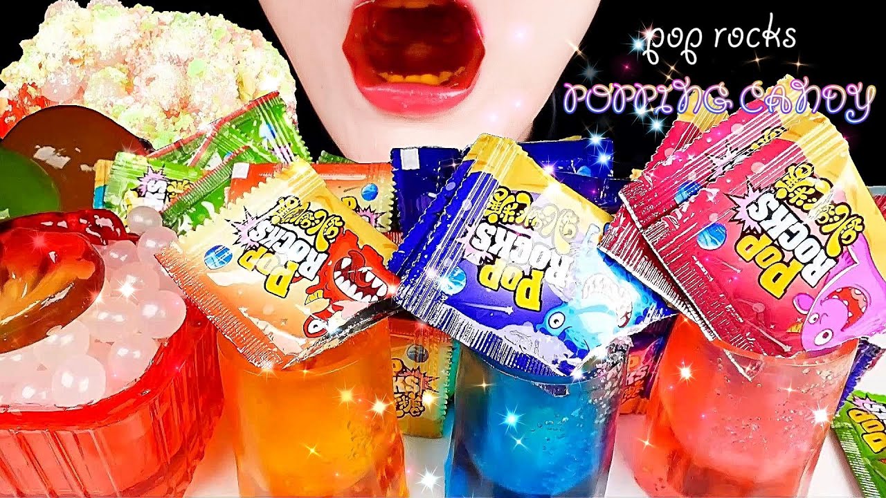 ASMR [POP ROCKS] POPPING CANDY EATING SOUNDS MUKBANGㅣ팝락스 팝핑캔디 리얼사운드 먹방  / Shorts Nunsaegi 쇼츠