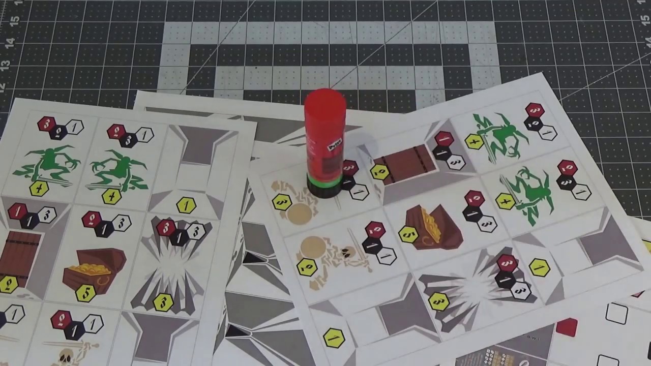 Print and Play Tutorial of Dungeon Dex Boardgame