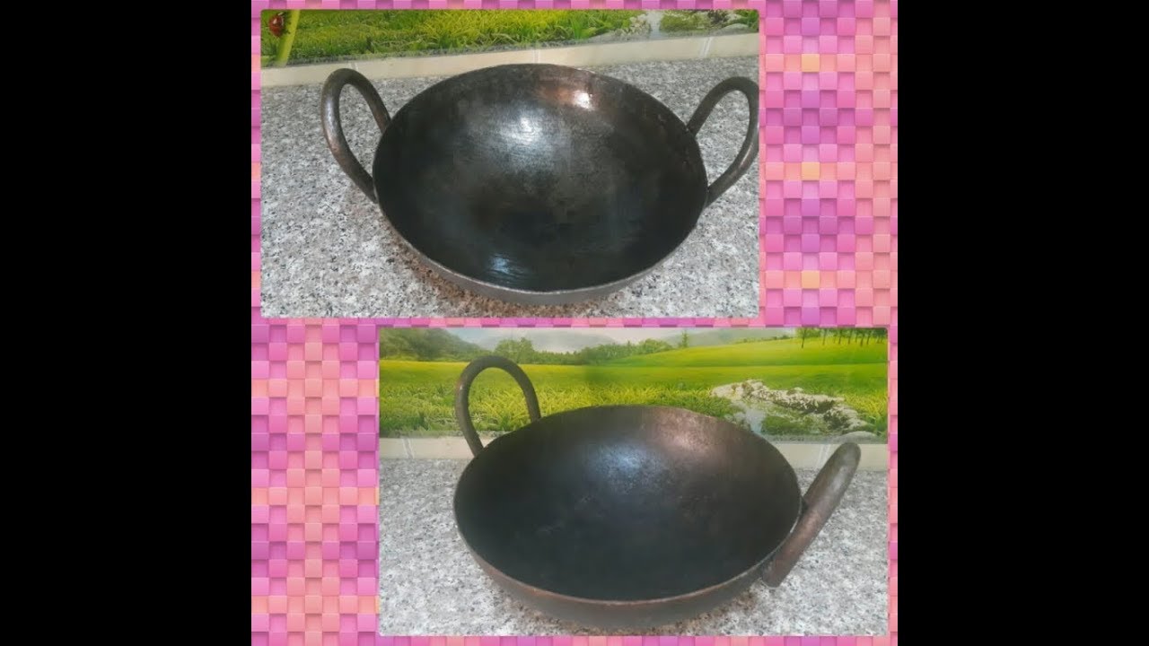 இரும்பு சட்டியை எப்படி பழக்குவது? | How to season Iron Kadai / seasoning iron kadai in tamil