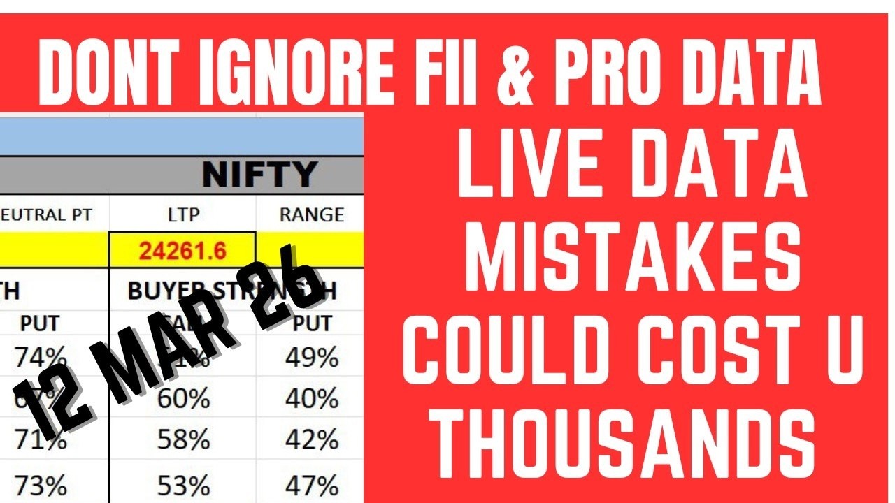 FII & PRO F&O DATA AND NIFTY & BANK NIFTY ANALYSIS FOR 11 MAR 2026 | EDUCATIONAL VIDEO ONLY