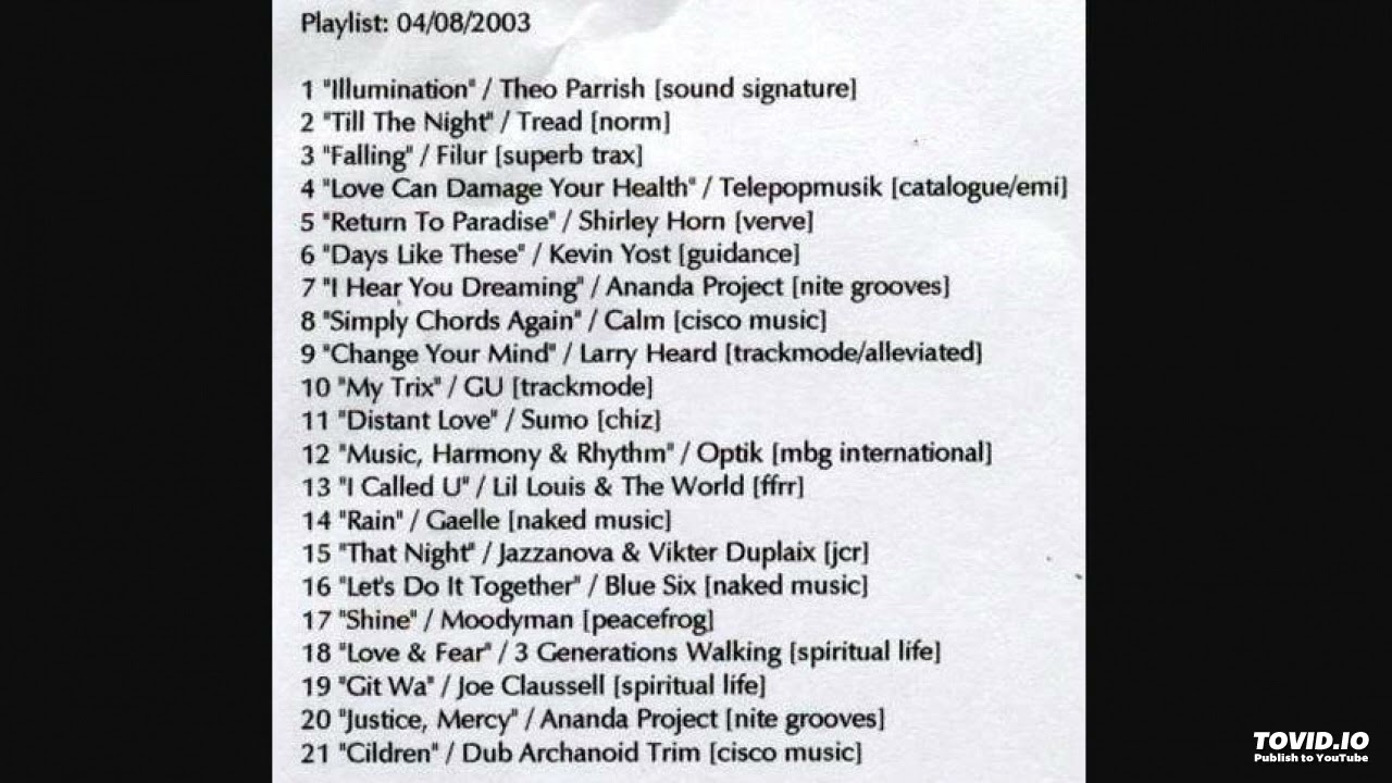 Larry Heard - A Mr.  Fingers Music Mix (DHP 956) 04-08-2003