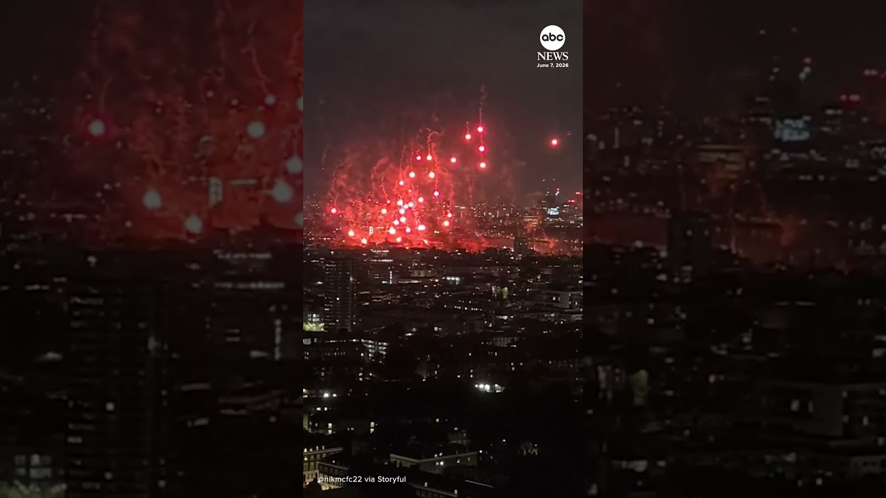 Damage reported as red flares set off over London #news #london #uk