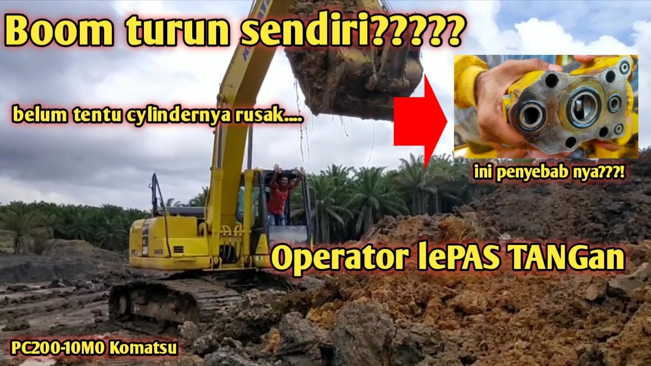 Cara cepat mengatasi boom turun sendiri PC 200-10M0