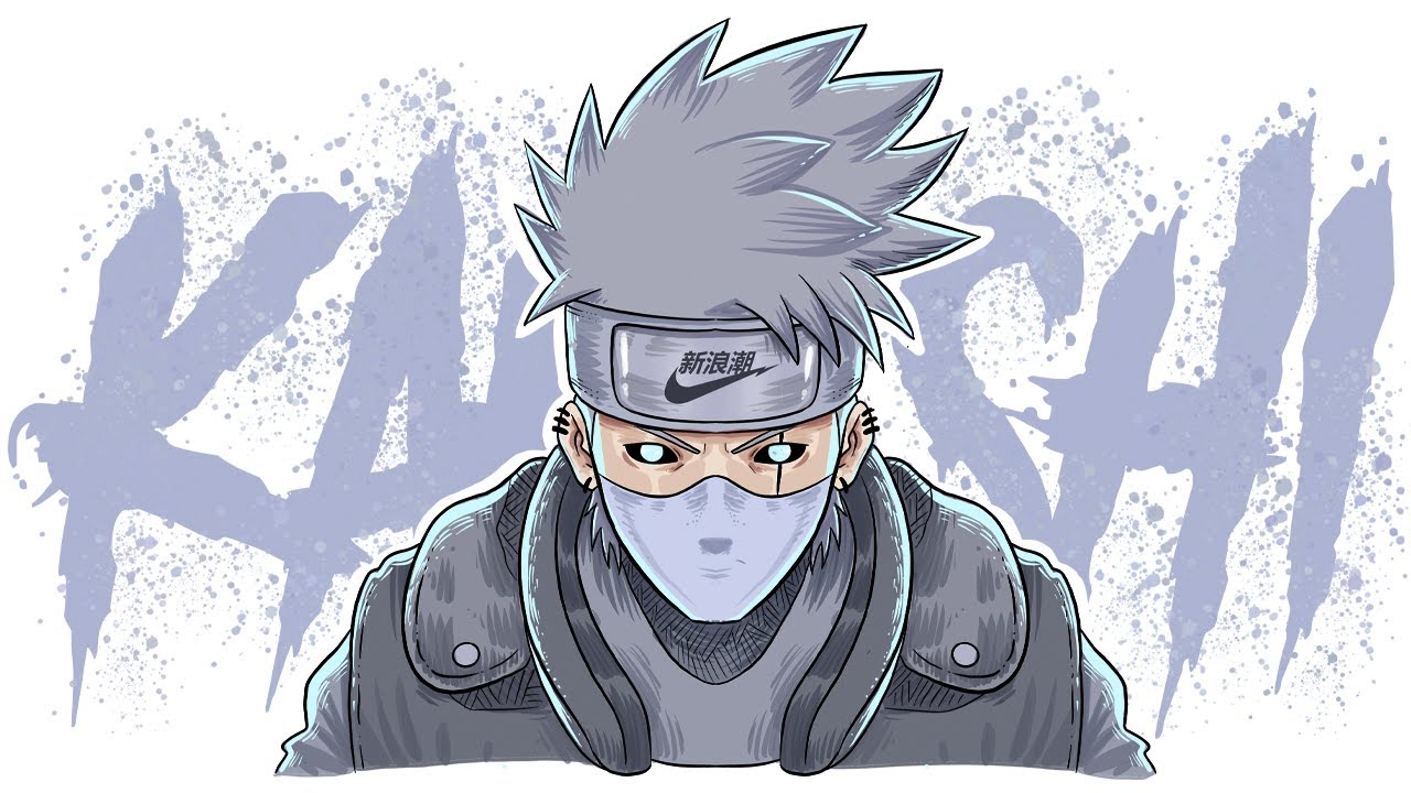How to draw kakashi white