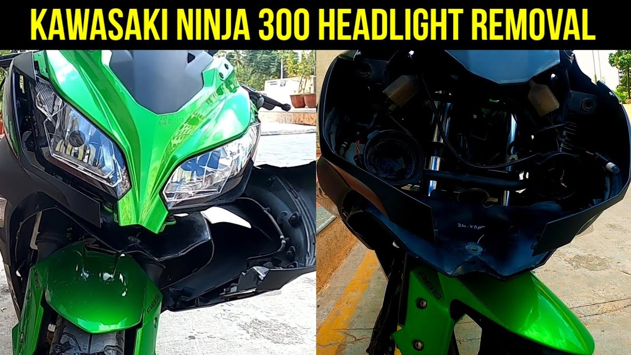 Ninja 300 Headlight Removal DIY || How to remove Ninja 300 fairing- Step by Step