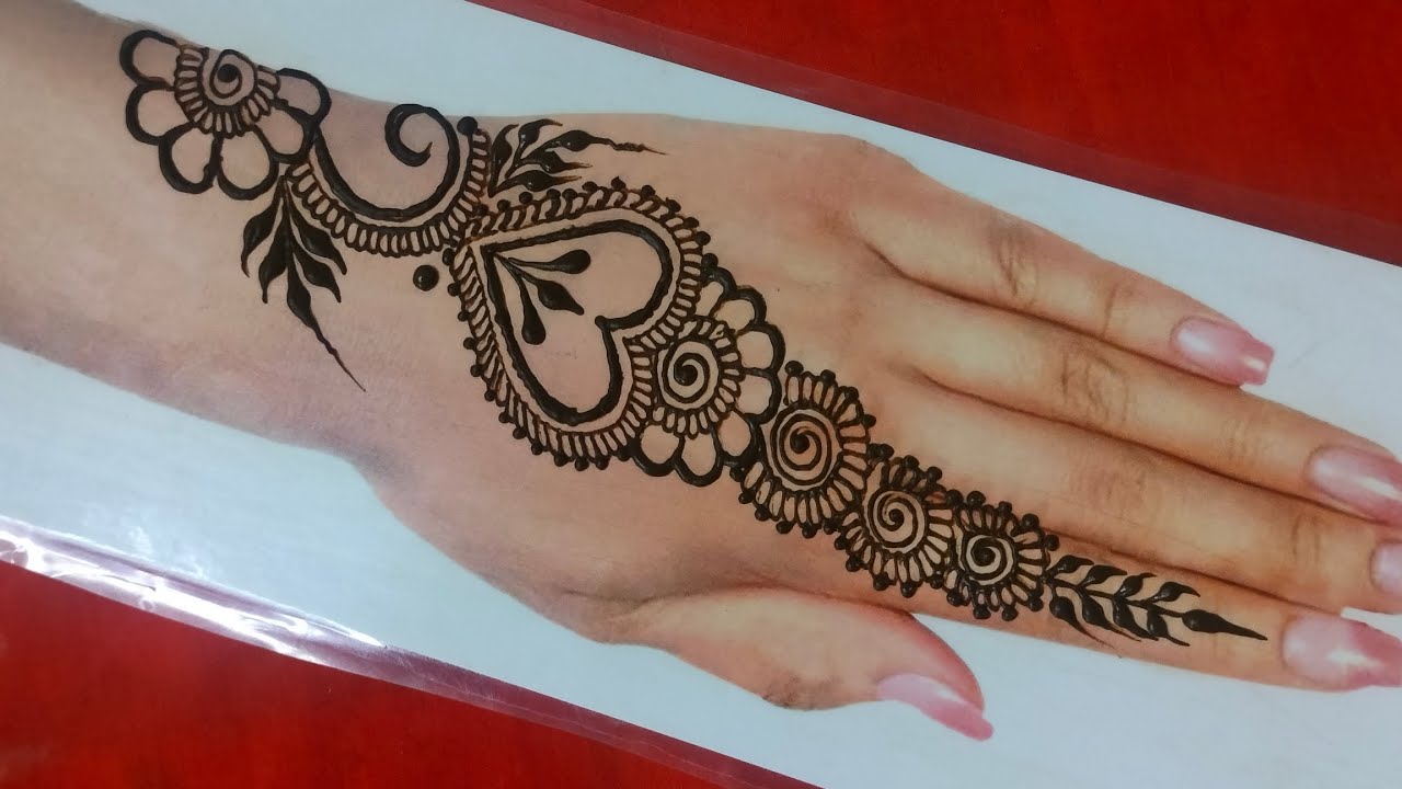 Heart Shape Mehendi Design ❤️ | Cute & Simple Henna Pattern#heartmehendi 
