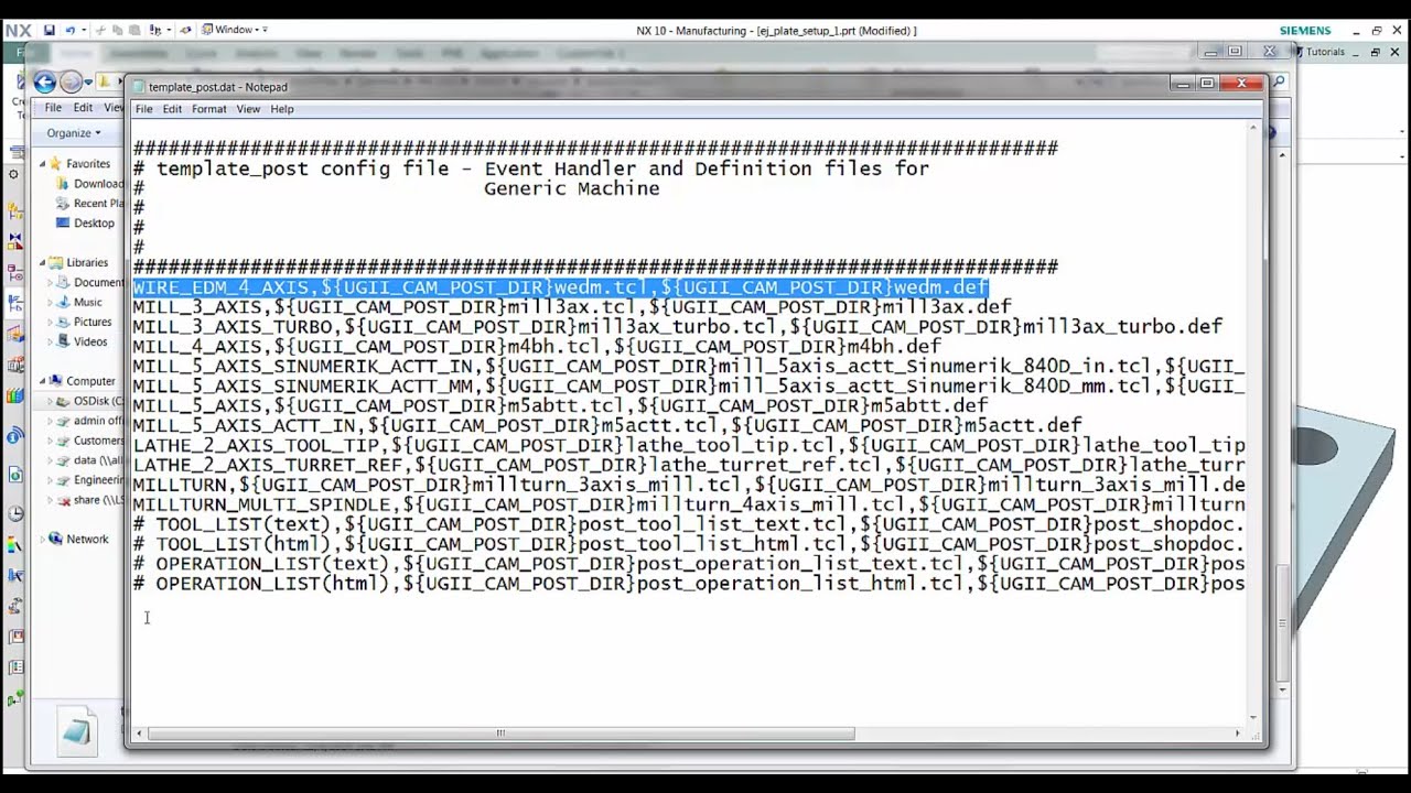 Editing the Post Processor List - NX CAM - PROLIM PLM Tip of the Week