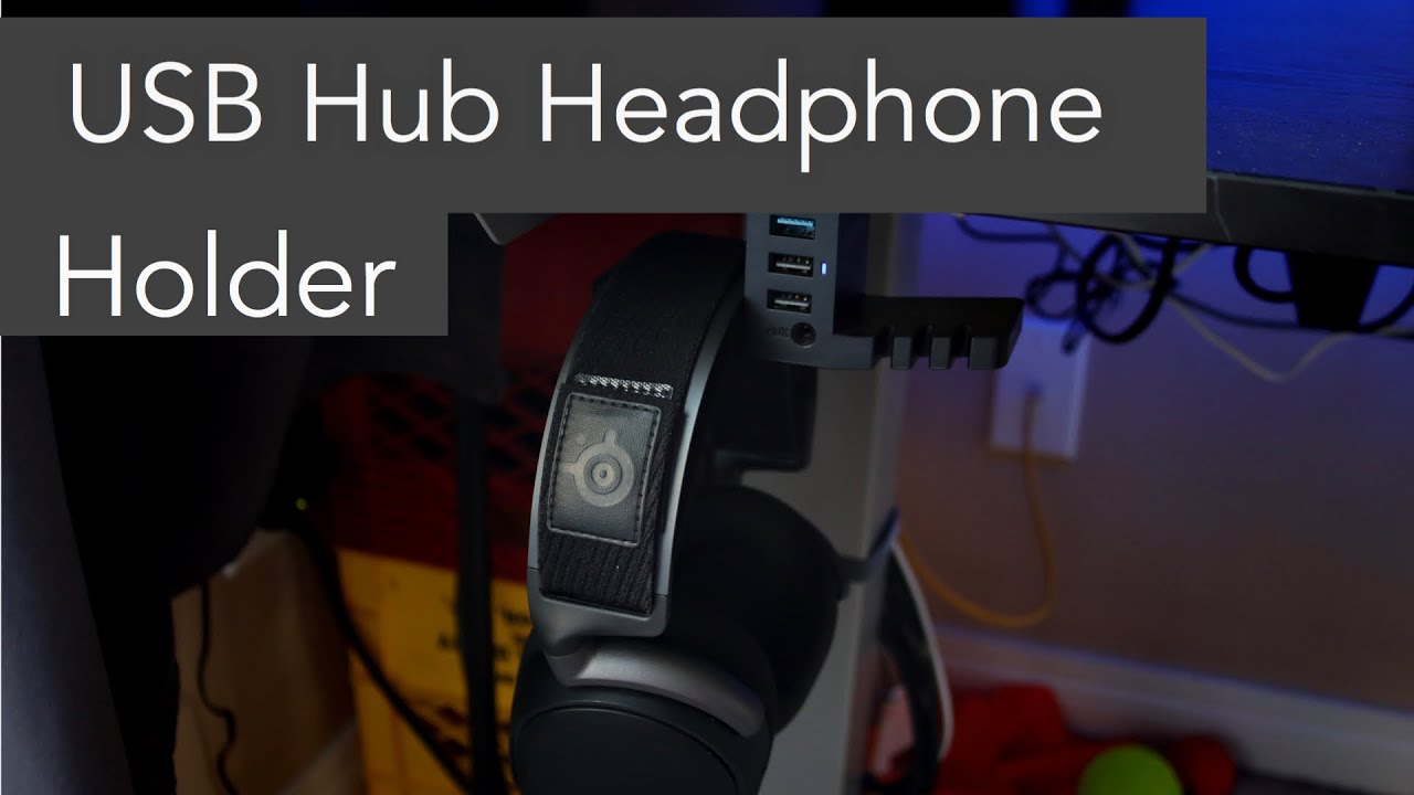 Under Desk USB Hub and Headphone Mount