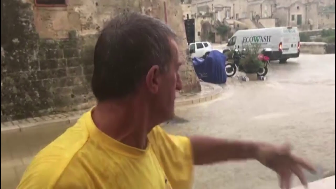 Maltempo, pomeriggio d'inferno a Matera