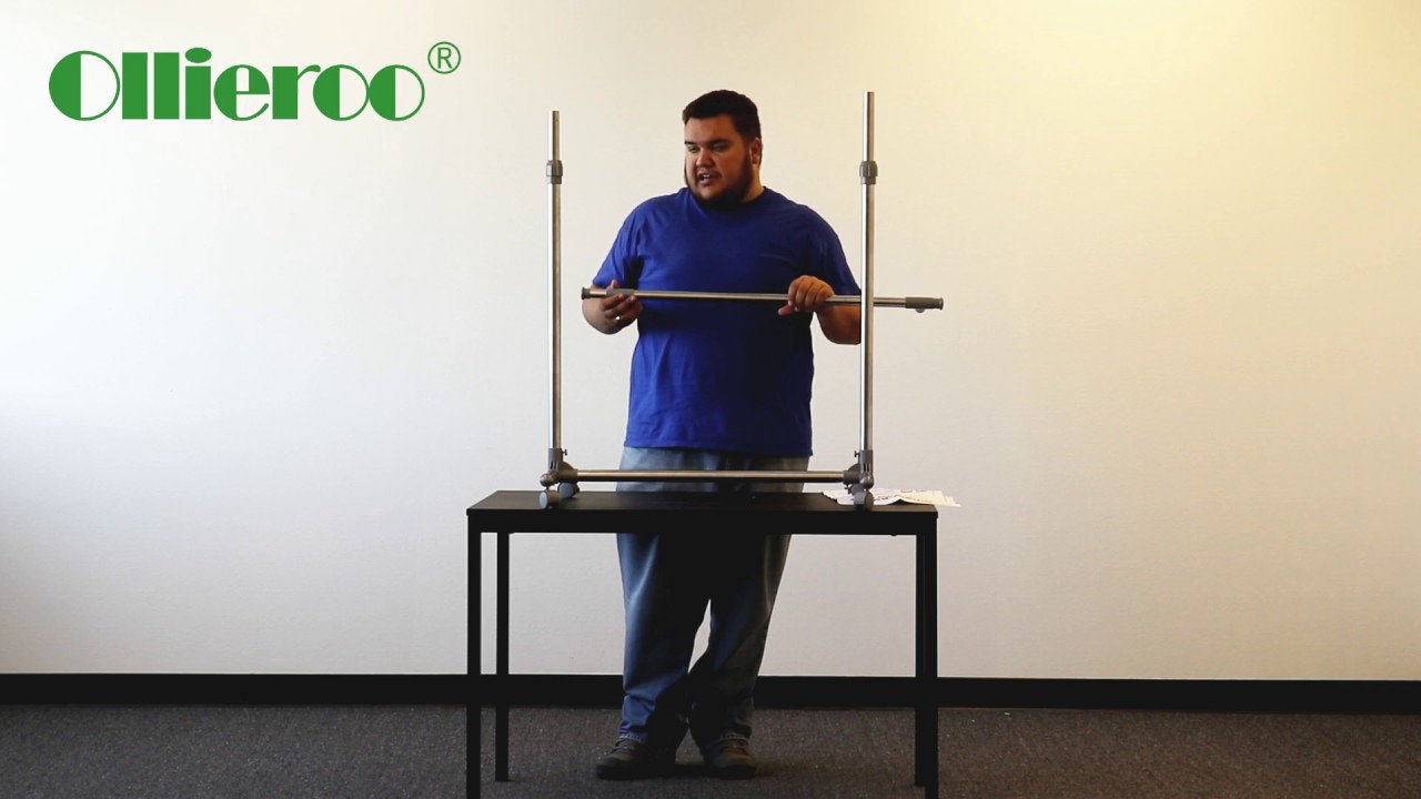 Ollieroo Stainless Steel Telescopic Rolling Clothing Rack (Single Rail)