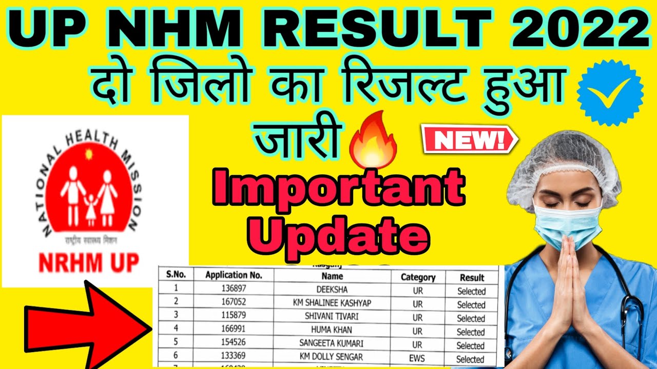 UP NHM RESULT 2022 | 2 जिलो का रिजल्ट हुआ जारी 🔥 | UP NHM RECRUITMENT 2022 | UPNHM ANM RESULT 2022 🔥