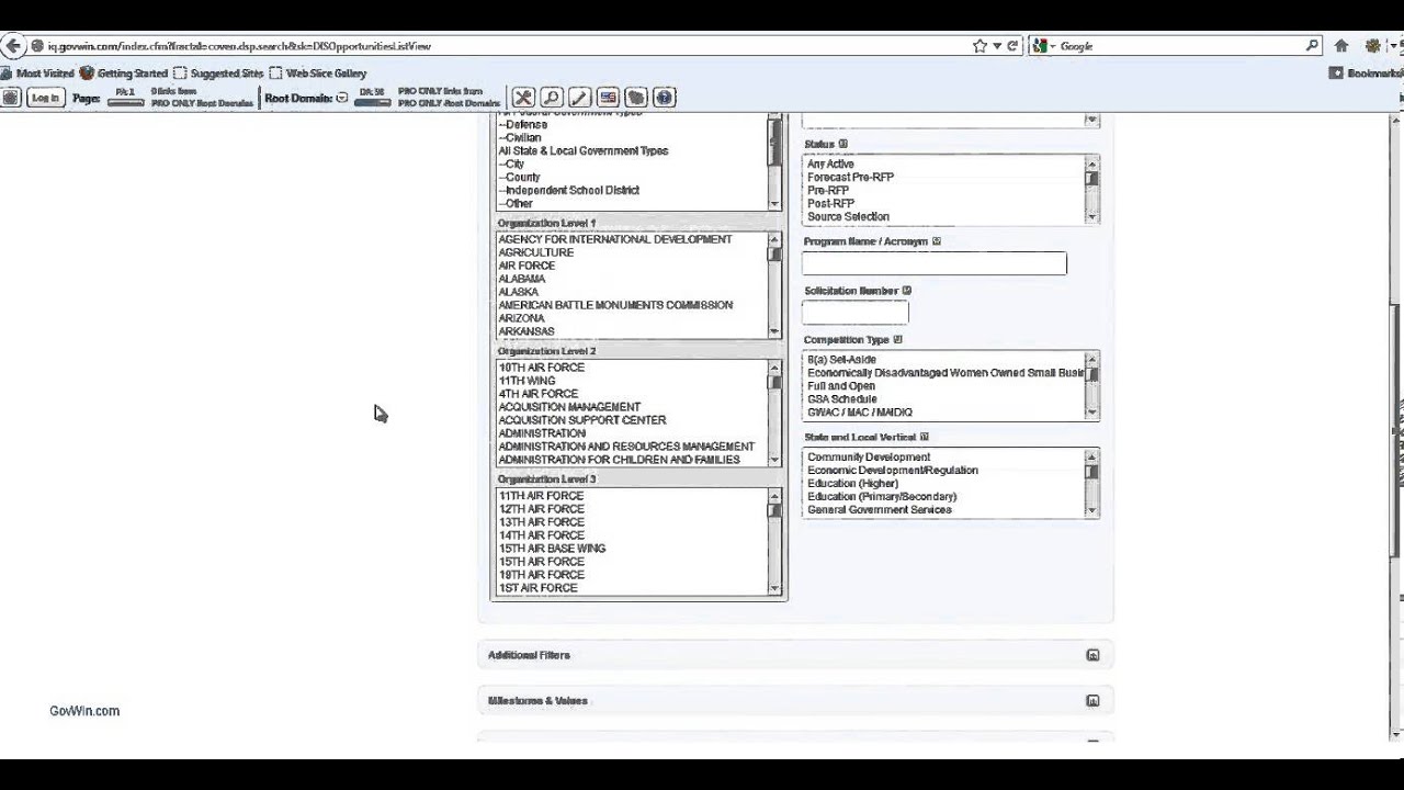 A Look Inside GovWin IQ's Federal Contracts Data Base