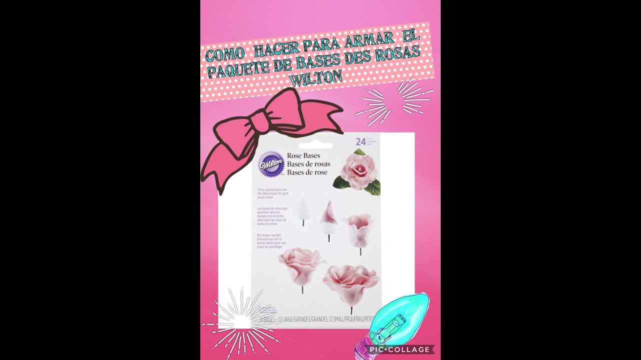 BASES DE ROSA DE WILTON  -Rose bases WILTON  - como ensamblarlas