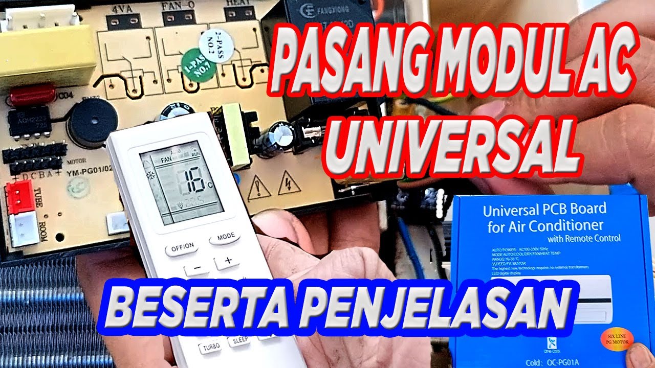 CARA PASANG MODUL PCB AC UNIVERSAL || ONE COOL OC-PG01A