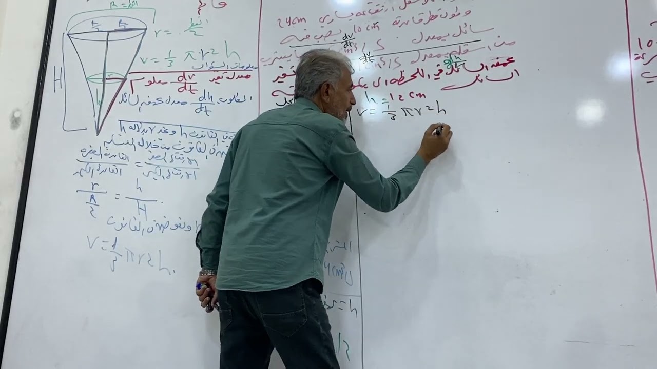 اسئلة عن ( المخروط الدائري القائم )