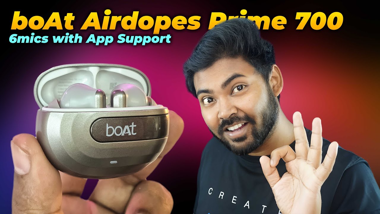 boAt Airdopes Prime 700 | Hybrid ANC 48dB | 6 Mics AI-ENC | App Support | BT v6.0 AAC