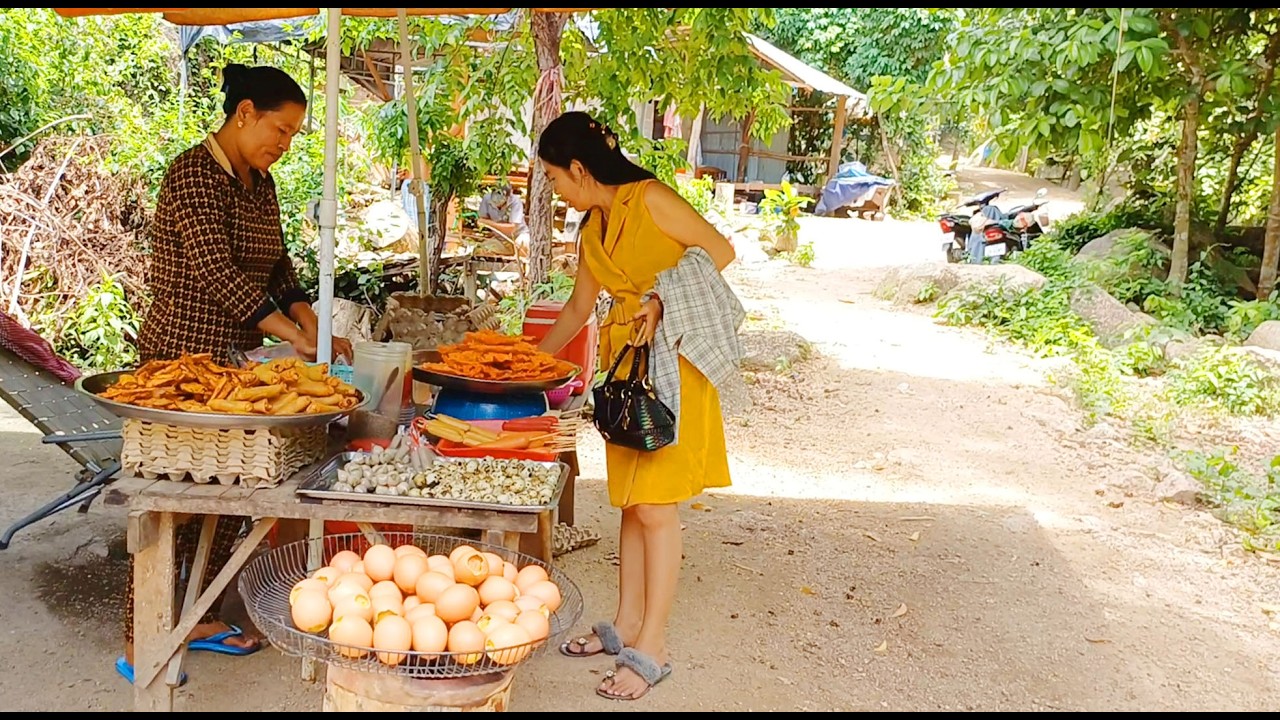 Best Countryside Street Food in Takeo, Kandal, Kratie Provinces, Cambodia, Market Tour, & More