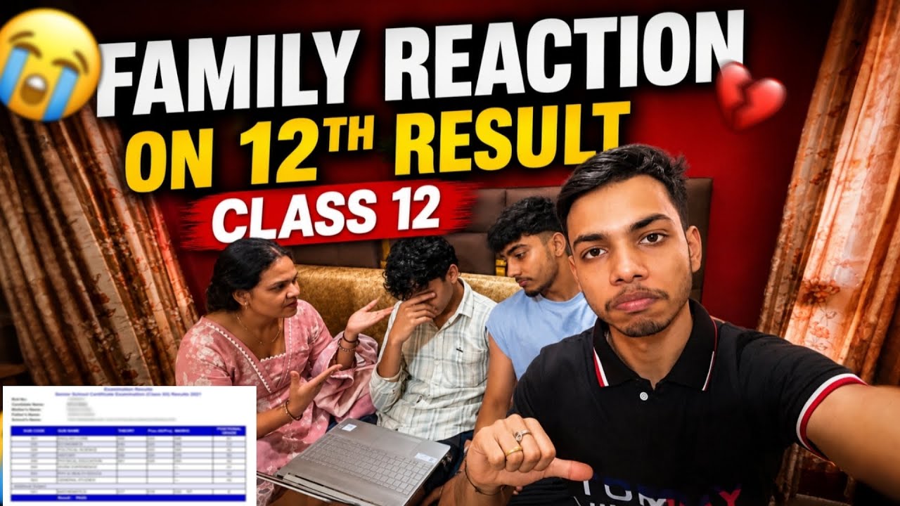 Family Reaction on 12th CBSE result finally😭