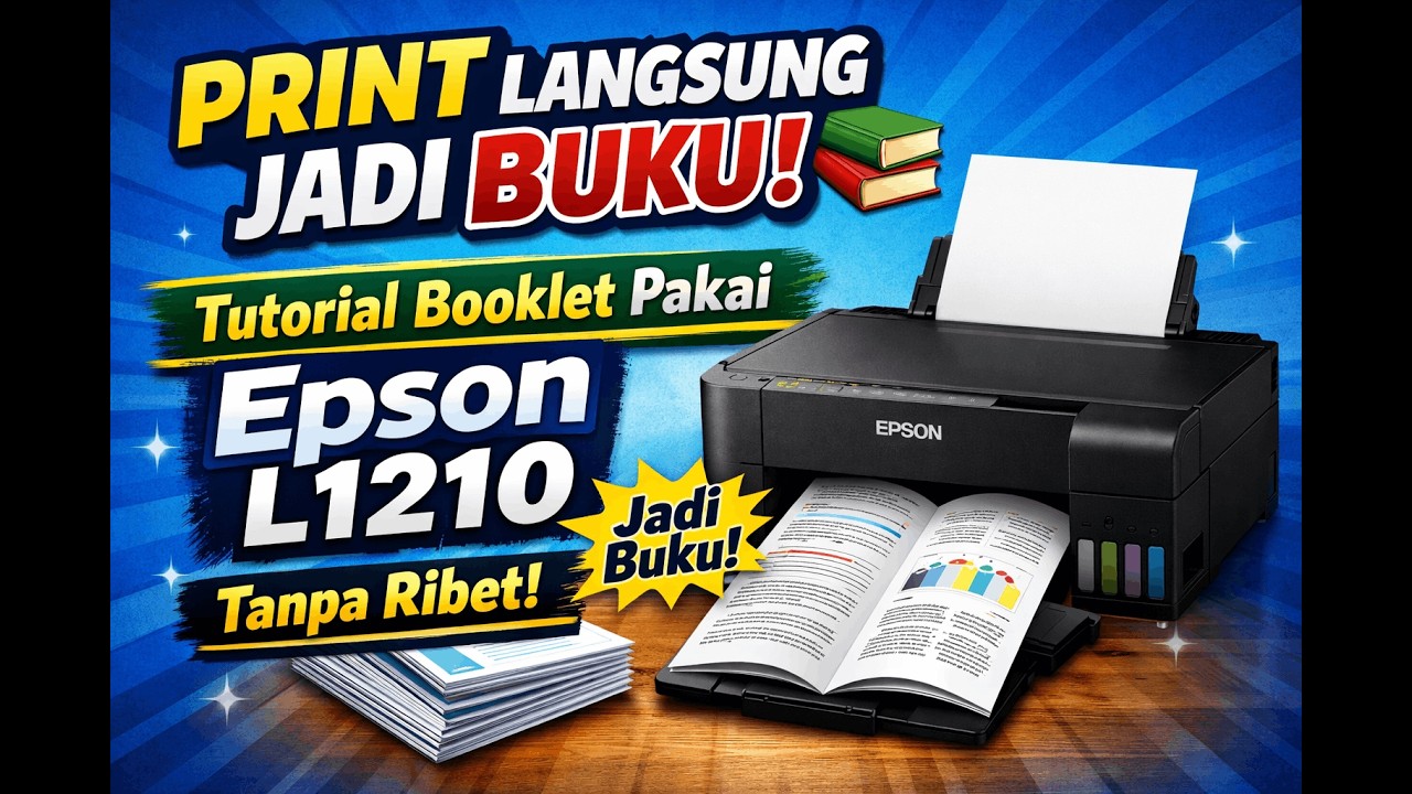 PRINT LANGSUNG JADI BUKU! 📚 Tutorial Booklet Pakai Epson L1210 Tanpa Ribet!