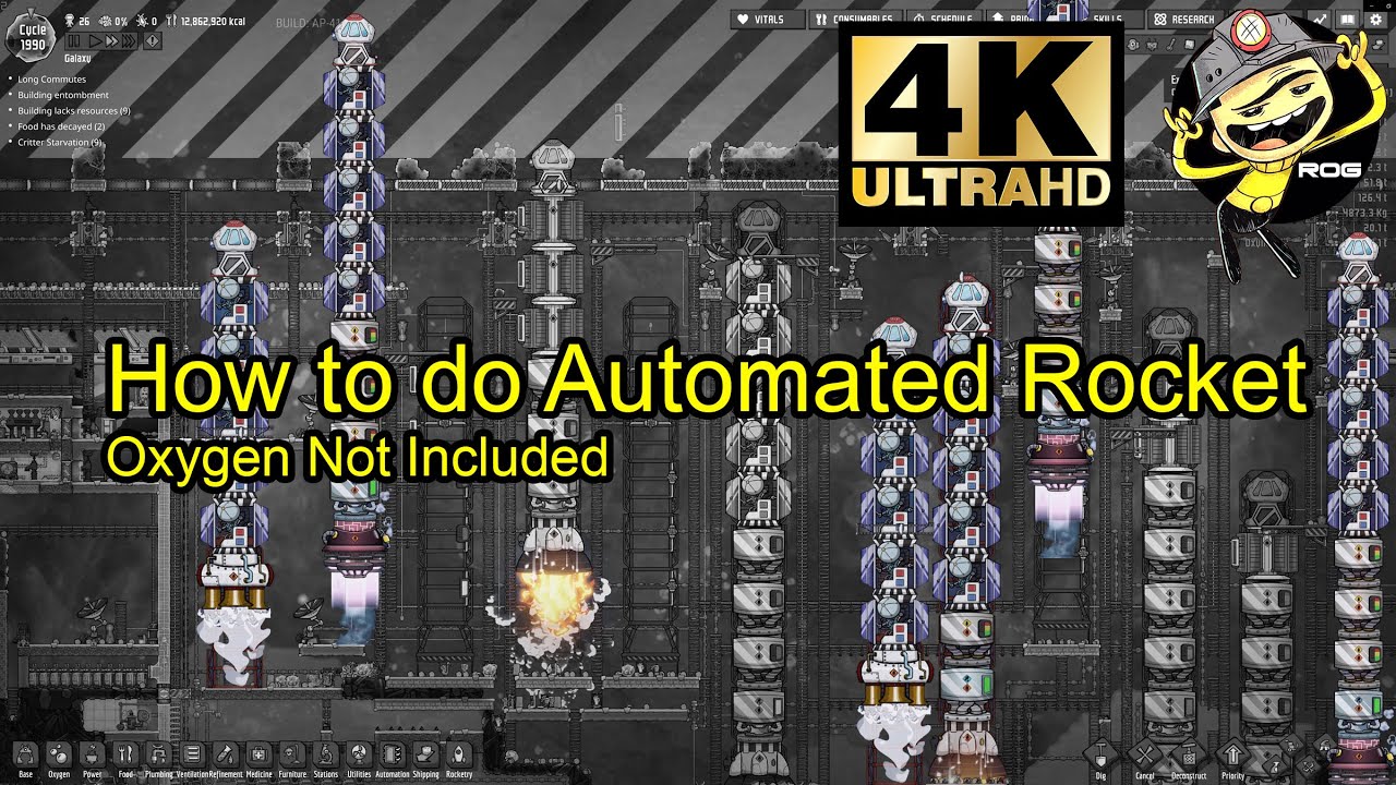 Oxygen Not Included - Rocket - Automated Rocket - launch automatically - Rocket Automation Guide