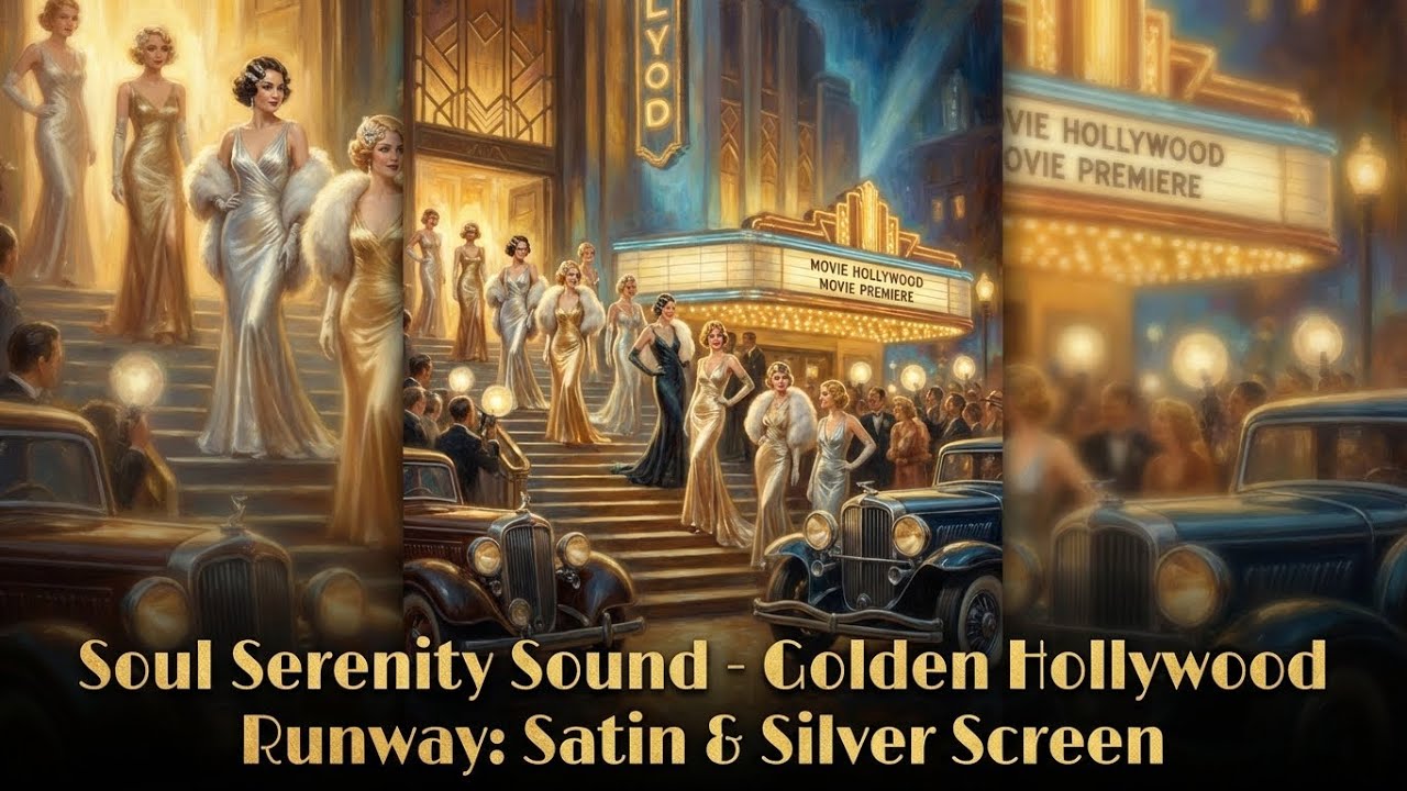 "Soul Serenity Sound"- Golden Hollywood Runway: Satin & Silver Screen