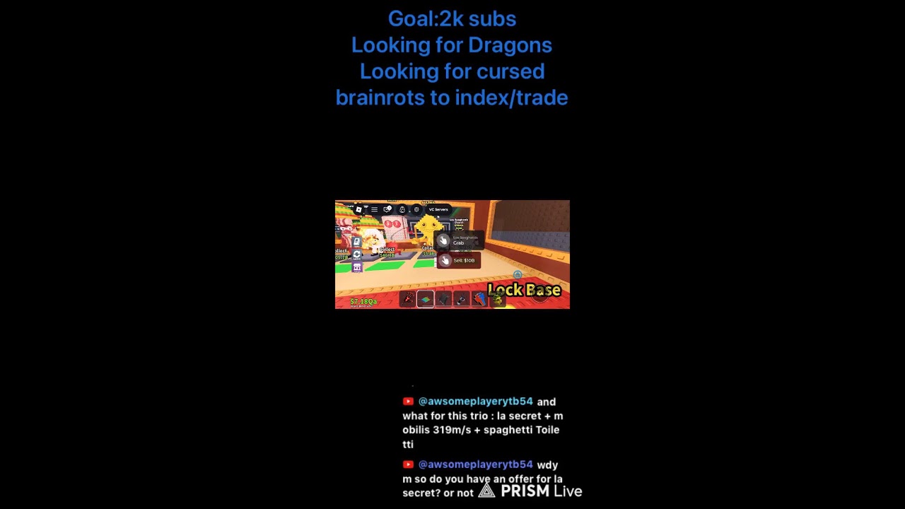 TRADING AND SELLING BRAINNROTS FOR RBX(DAY 10 TRYING TO GET DRAGON)