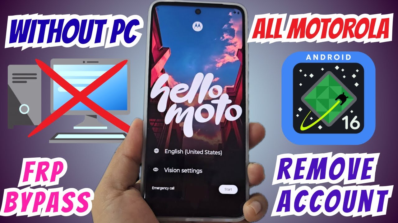 Без ПК удалить учетную запись Google Motorola Moto FRP Bypass