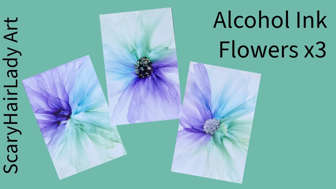 265  Class 1 Alcohol Ink Flower Beginner Introduction to Alcohol Ink Tutorial