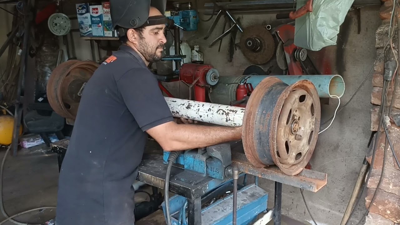 Veja como fazer eixo de reboque sem usar torno mecânico da pra qualquer pessoa fazer