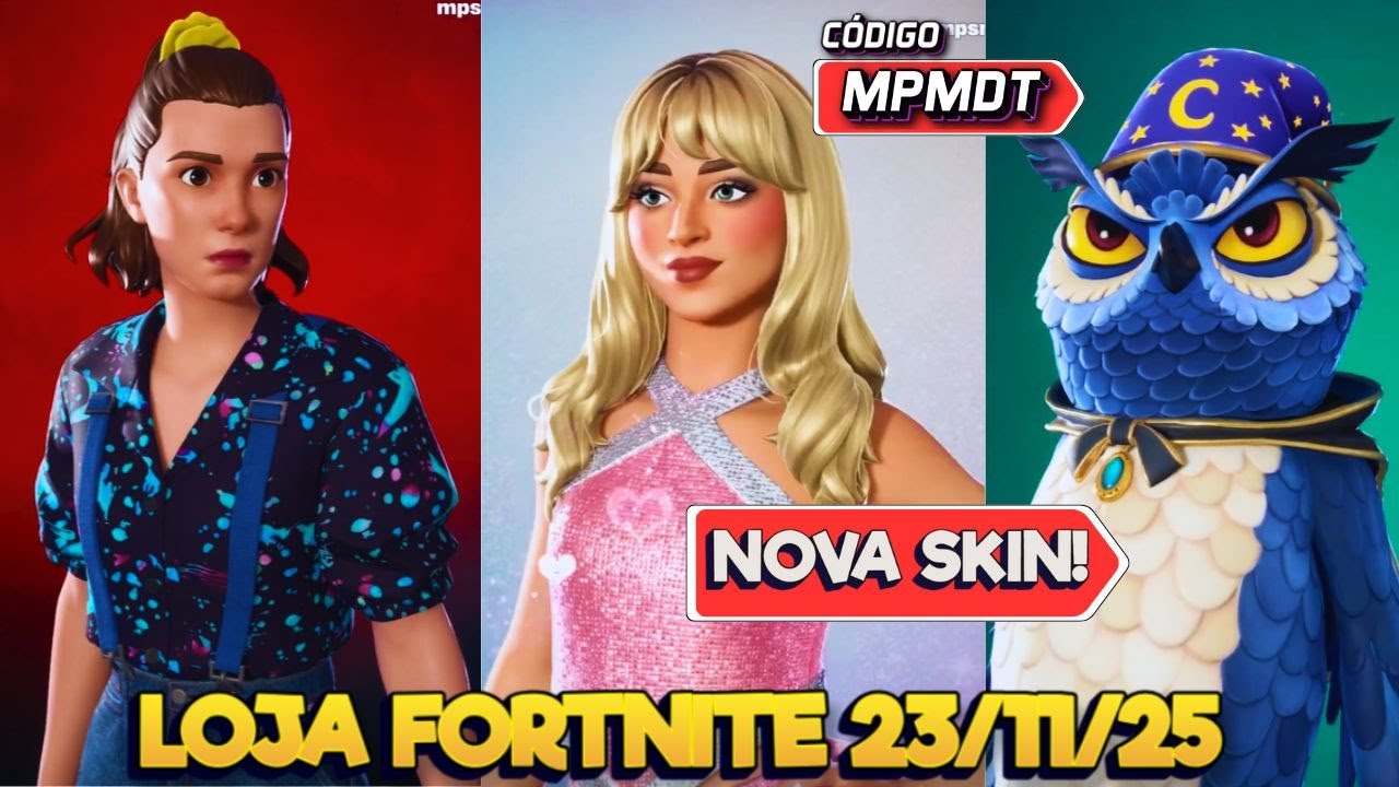 🔥🔥🔥🔥 ELEVEN, SABRINA, MARVEL E NOVAS SKINS - LOJA FORTNITE 23/11/25-LOJA FORTNITE HOJE-LOJA FORTNITE
