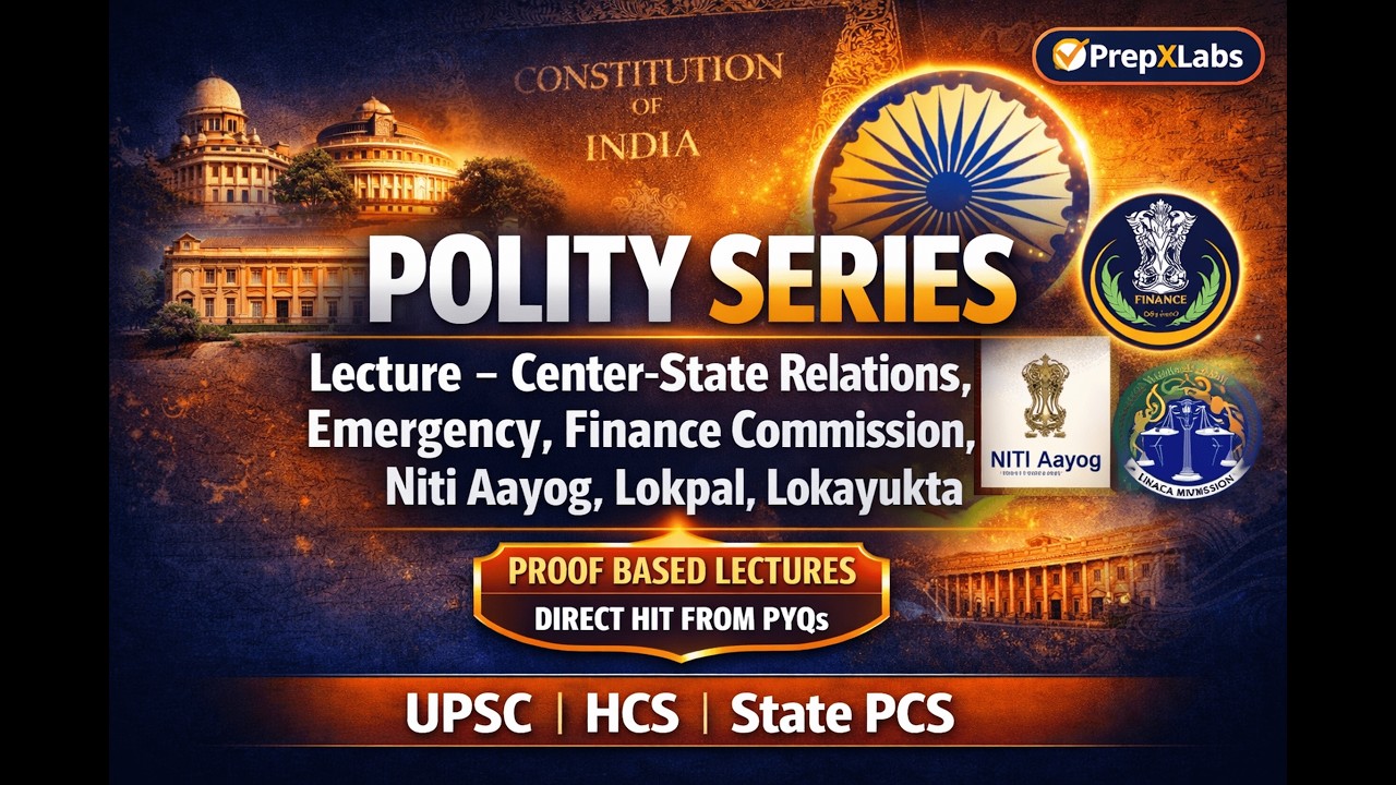 6  CSR, emergency, FCI | Indian Polity Series | Prelims Direct Hit | UPSC/UPPCS/HCS and other PCS