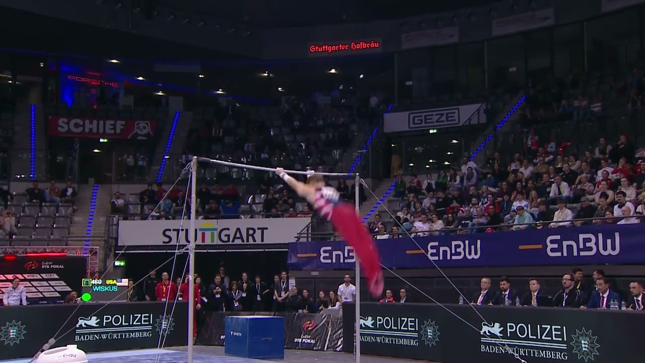 Shane Wiskus USA Reck - Ger&auml;tfinale EnBW DTB Pokal 2024 Stuttgart