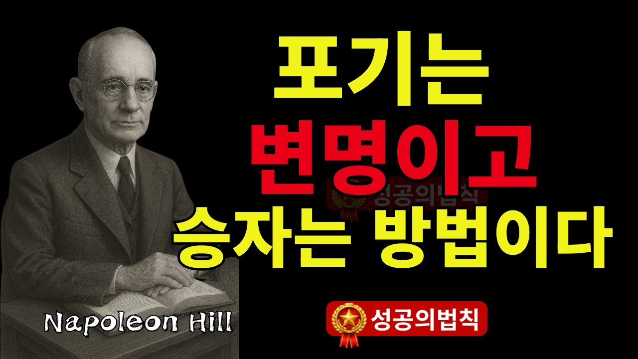 포기는 변명을 만들고 승자는 방법을 찾는다 | 나폴레온 힐