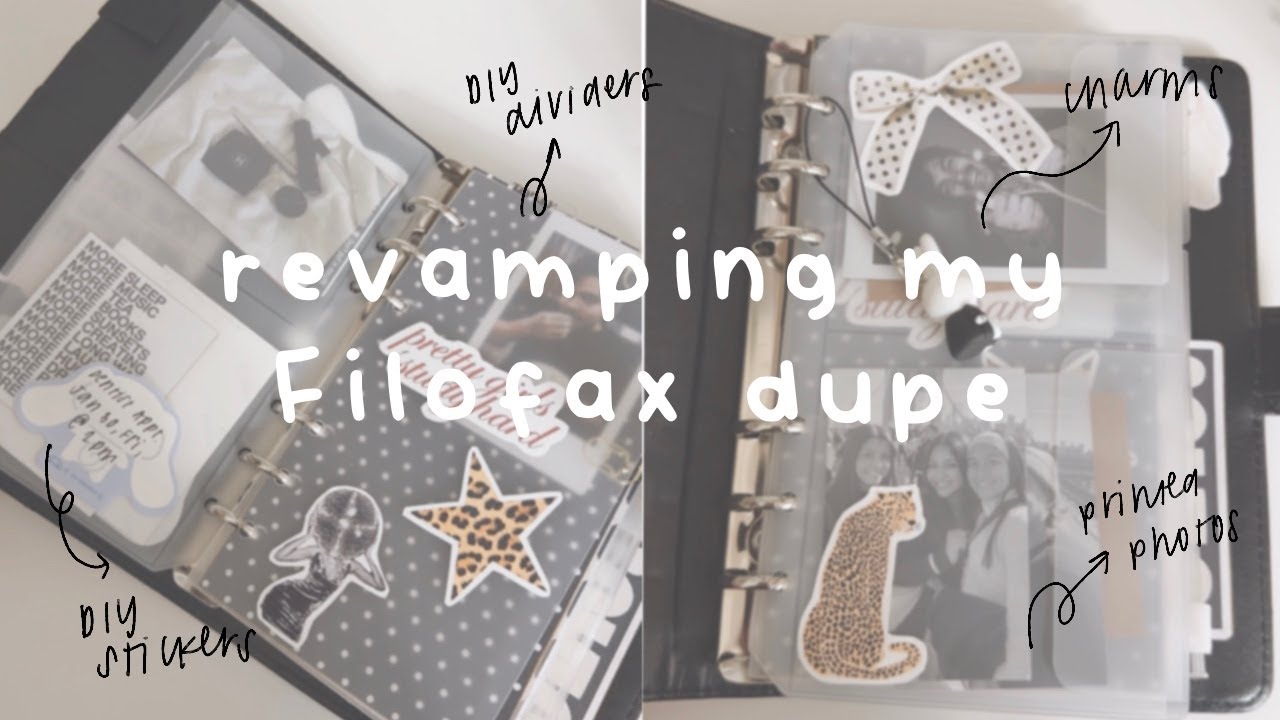 REVAMPING MY *FILOFAX DUPE* | black and white, clean girl aesthetic, daily journal
