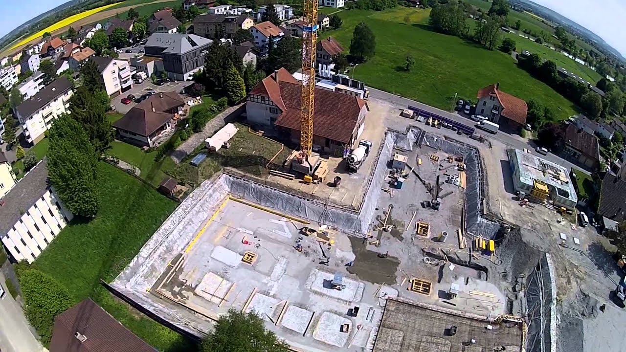 Kranfilm Baustelle Zentrum Orpund