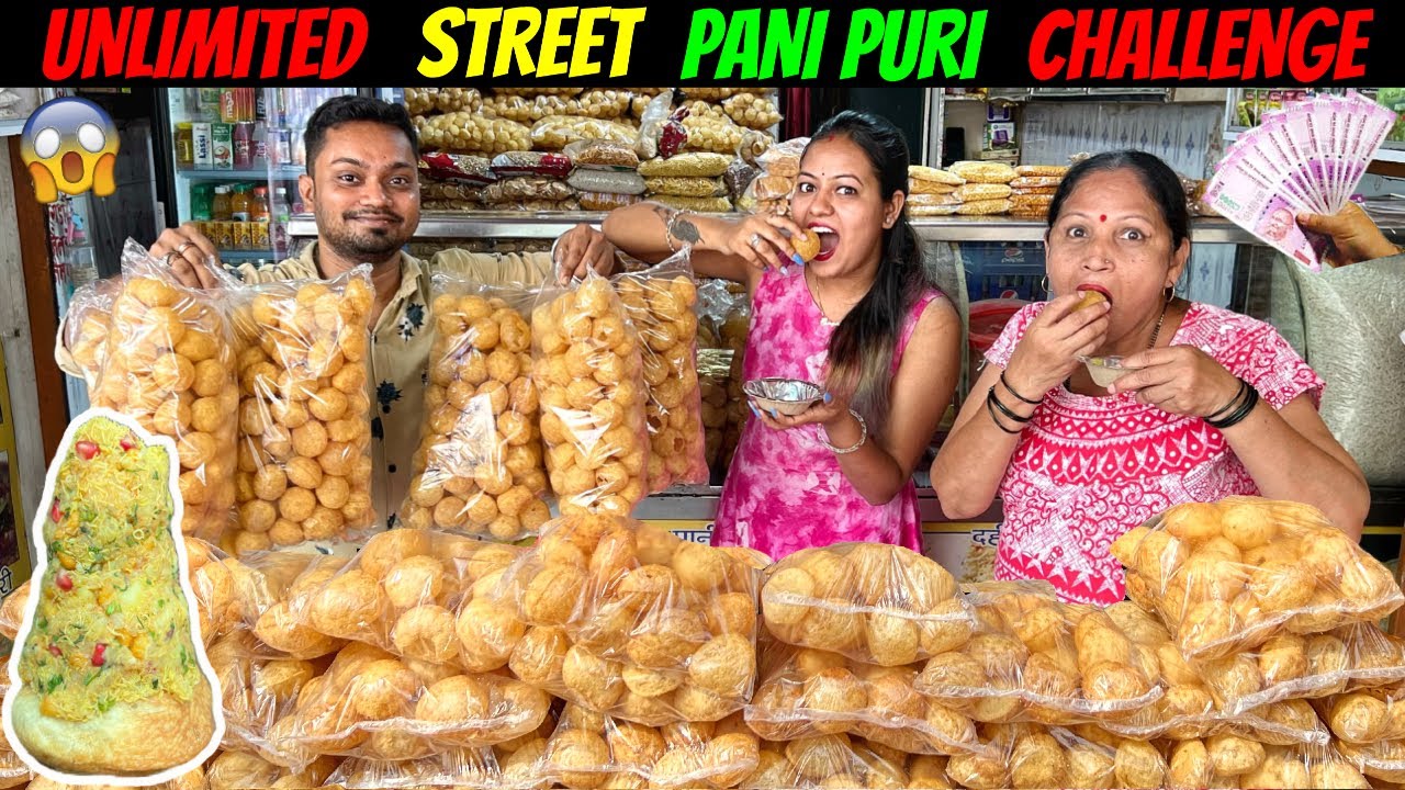 UNLIMITED STREET PANI PURI EATING CHALLENGE | GOLGAPPA EATING COMPETITION (Ep-558)