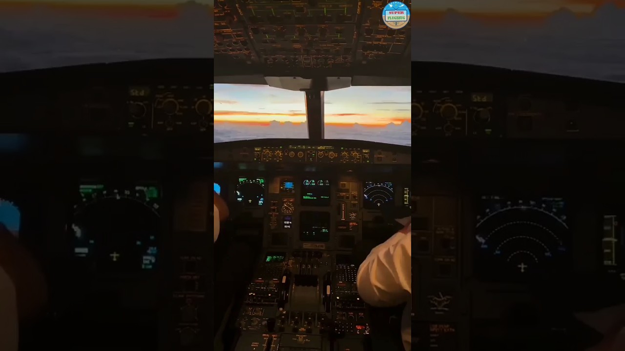 Golden Hour Cockpit Magic #cockpitview #goldenhour #sunsetflight #aviation #aircraftlovers #aircraft