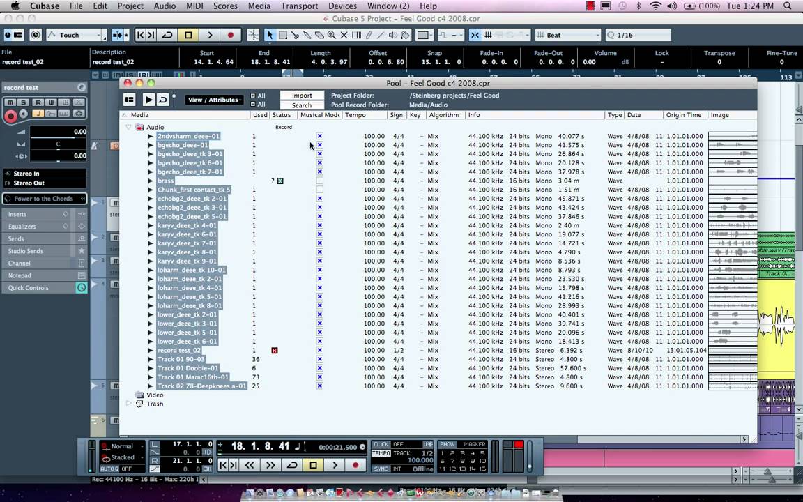 Changing the Tempo of Audio in Cubase