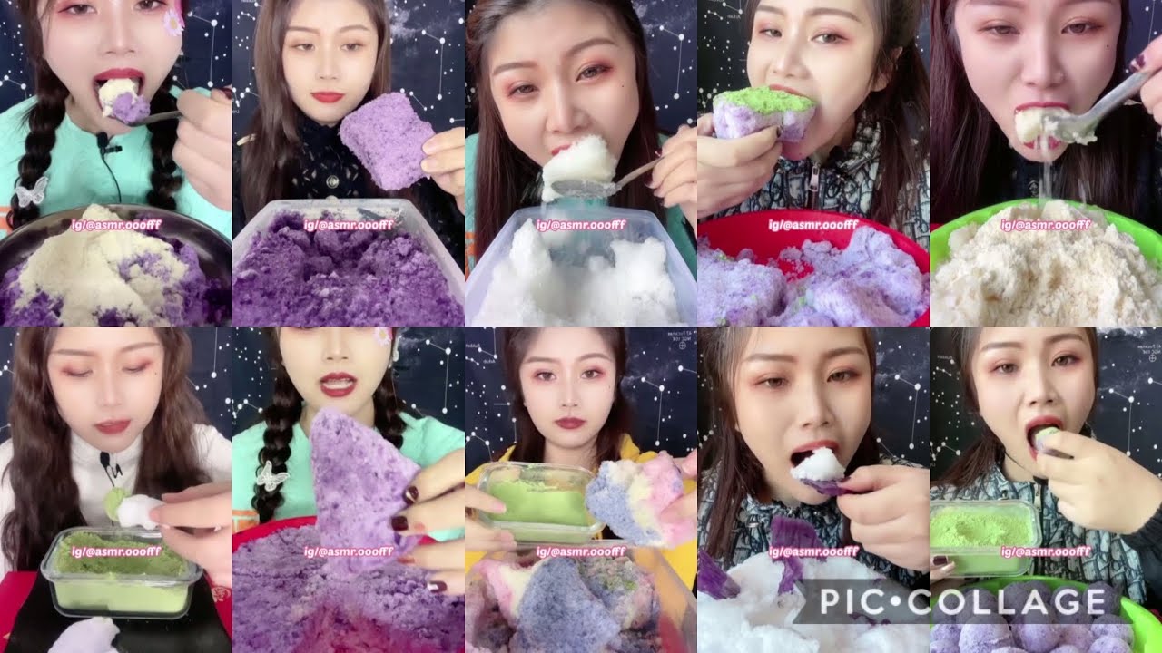Only ice bites! Chao *squeaky* ,crunchy and soft shaved ice eating asmr
