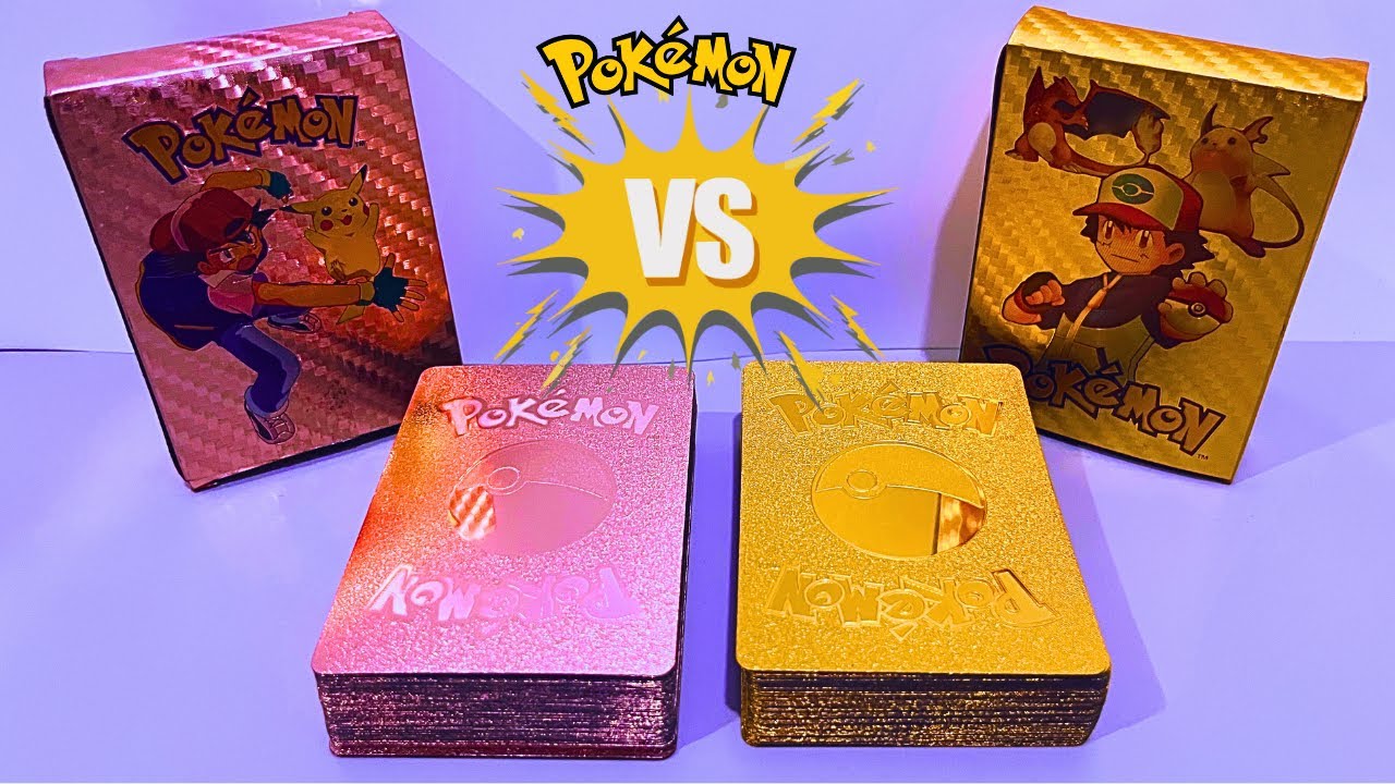 POKEMON GOLD CARDS V/S ROSE GOLD CARDS | AWESOME POKEMON GOLDEN CARDS AND ROSE GOLD CARDS #pokemon