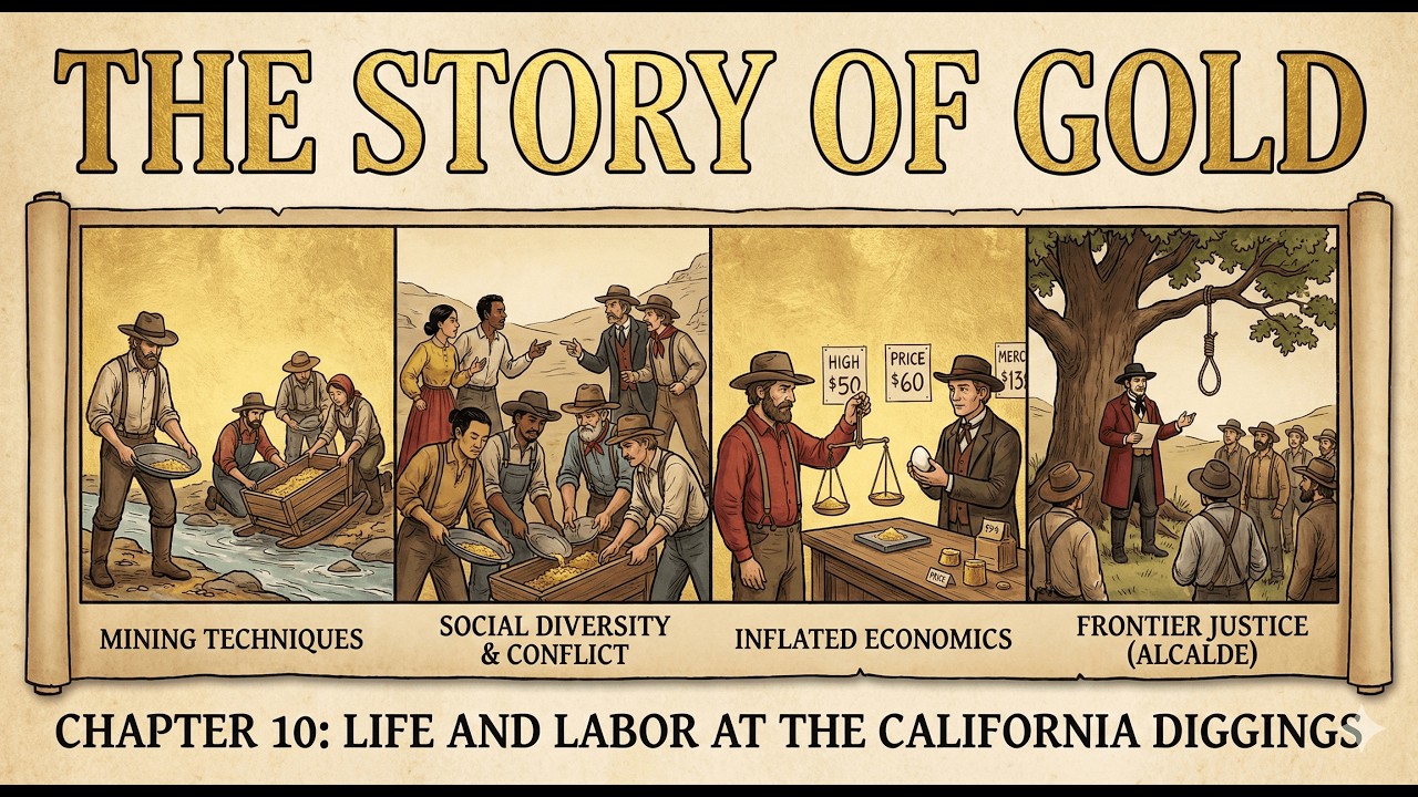 The Story of Gold: Chapter 10: Life and Labor at the Diggings (Podcast Style)